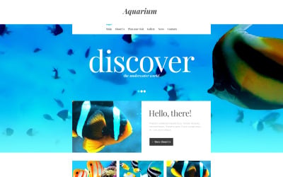 Modelo de Design de Site Responsivo de Peixe Gratuito