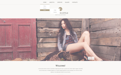 Modelo de site responsivo de moda gratuito