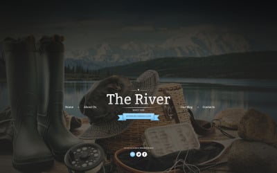 Plantilla de sitio web de pesca gratis