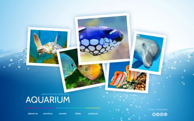 Tema gratuito del sito Web di pesci d&amp;#39;acquario