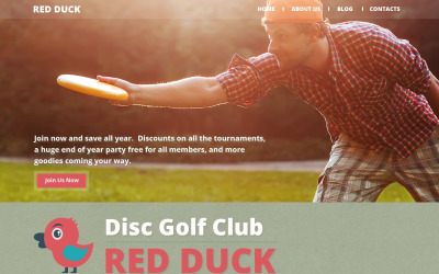 Бесплатный адаптивный шаблон сайта для гольфа