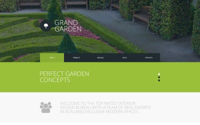 Бесплатный адаптивный шаблон сайта Garden Design