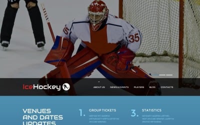 Безкоштовний адаптивний шаблон веб-сайту про хокей