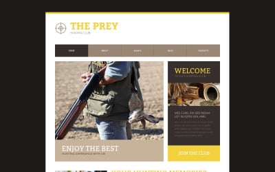 Darmowy szablon strony internetowej responsywnej na polowanie