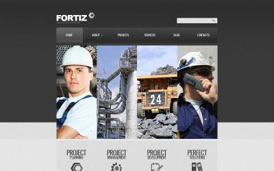Diseño de sitio web adaptable industrial gratuito