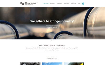 Gratis industriell responsiv webbplatsmall