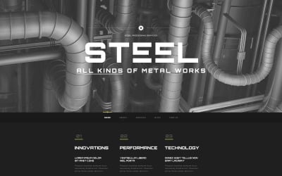 Gratis mall för webbplats för industriell konst