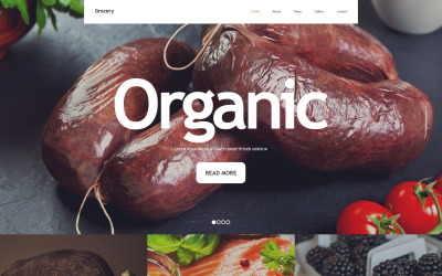 Gratis mall för webbplats för livsmedelsbutiker