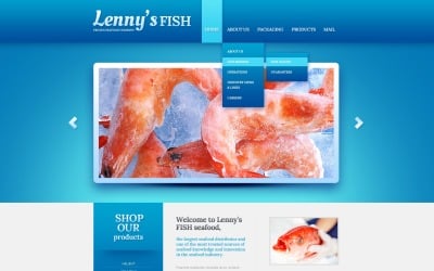 Gratis webbplatstema för fryst mat