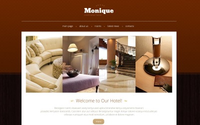 Hotell gratis responsiv mall för webbplats