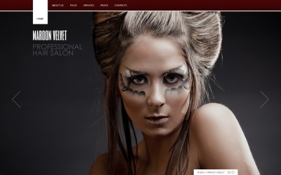 Modello di sito Web per parrucchiere gratuito