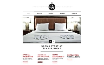 Modello gratuito di sito Web responsive per hotel