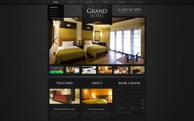 Modello gratuito per la progettazione di siti Web di hotel