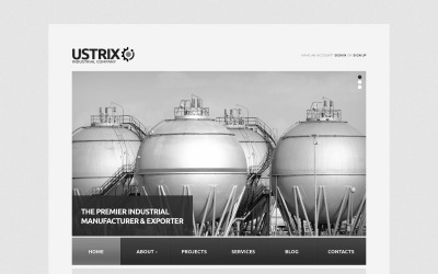 Plantilla de sitio web adaptable de equipos industriales gratis