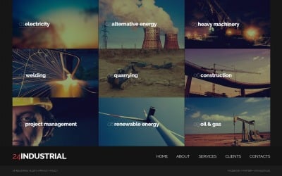Plantilla de sitio web industrial gratis