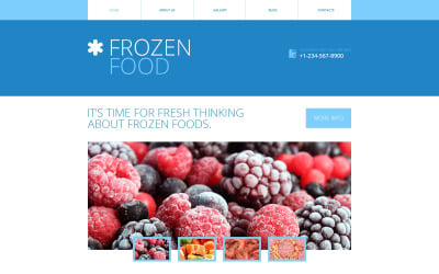 Plantilla gratuita para sitio web adaptable a alimentos congelados