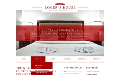Responsief website-ontwerp voor gratis hotels