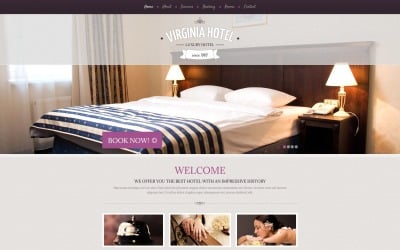 Responsive Website für Hotels Kostenloses Thema