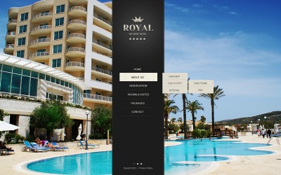 Šablona webových stránek bezplatných hotelů