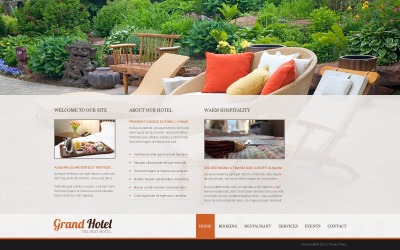 Sjabloon voor gratis hotels-website