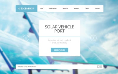 Безкоштовний шаблон веб-сайту сонячної енергії