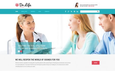 Bezplatná šablona návrhu webové stránky s citlivým lékařským přístupem