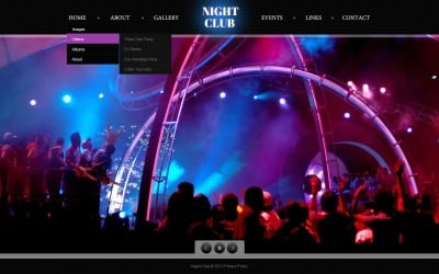Conception de site Web de boîte de nuit gratuite