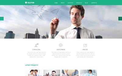 Darmowy szablon projektu strony internetowej z usługami handlowymi