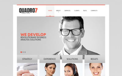 Diseño de sitio web receptivo de empresa de subcontratación gratuita
