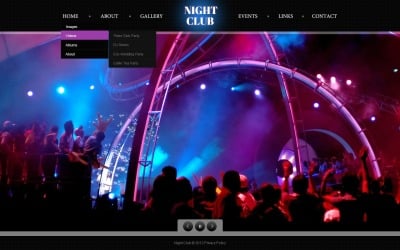 Free Night Club Website Design