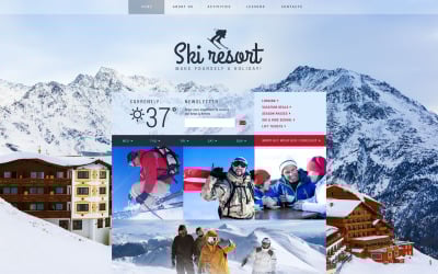 Free Ski Resort Website Template