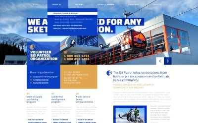 Free Skiing Website Template