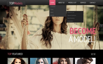 Gratis modelleringswebsitesjabloon