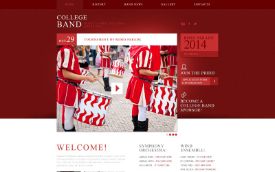 Gratis muziekband-responsieve website-thema&amp;#39;s