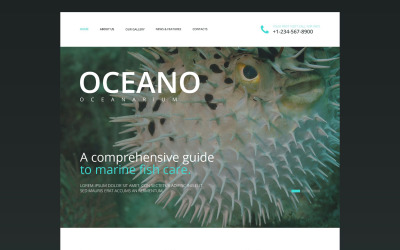 Gratis Oceanarium-websitesjabloon
