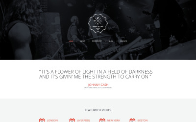 Gratis responsiv webbdesign för musikband