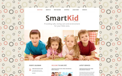 Gratis webbplatsmall för smarta barn