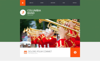 Kostenlose responsive Website-Vorlage für Musikbands