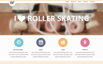 Modèle de site Web réactif de patinage gratuit