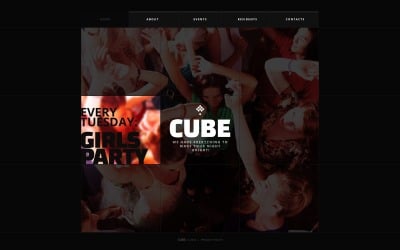 Modello di sito Web gratuito per night club