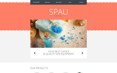 Plantilla de sitio web adaptable de accesorios de spa gratis