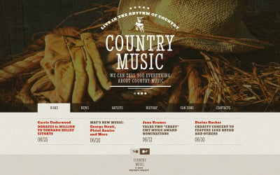 Plantilla de sitio web de banda de música gratis