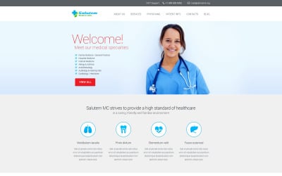 Plantilla de sitio web médico gratis