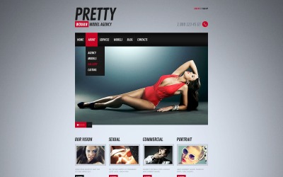 Plantilla gratuita para sitio web de agencia de modelos