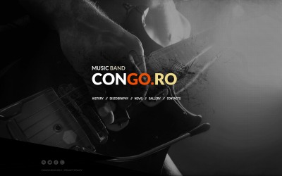 Sjabloonontwerp voor gratis muziekbandwebsite