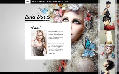 Tema de site de modelagem grátis