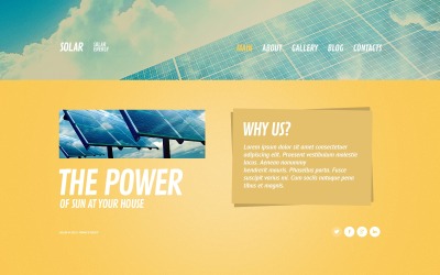 Thème de site Web gratuit sur l&amp;#39;énergie solaire