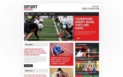Volný sportovní motiv webových stránek