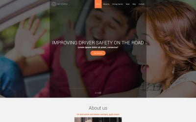 Бесплатный адаптивный шаблон веб-сайта для школы дорожного движения