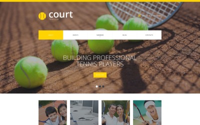 Bezplatná šablona webových stránek, které reagují na tenis